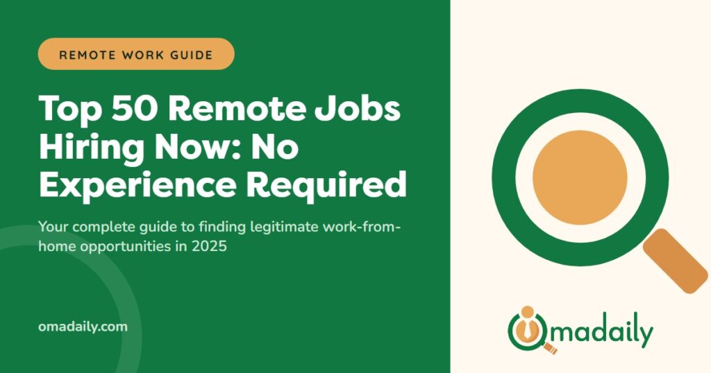 Top 50 Remote Jobs Hiring Now: No Experience Required