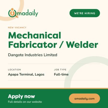 Mechanical Fabricator / Welder at Dangote Industries Limited