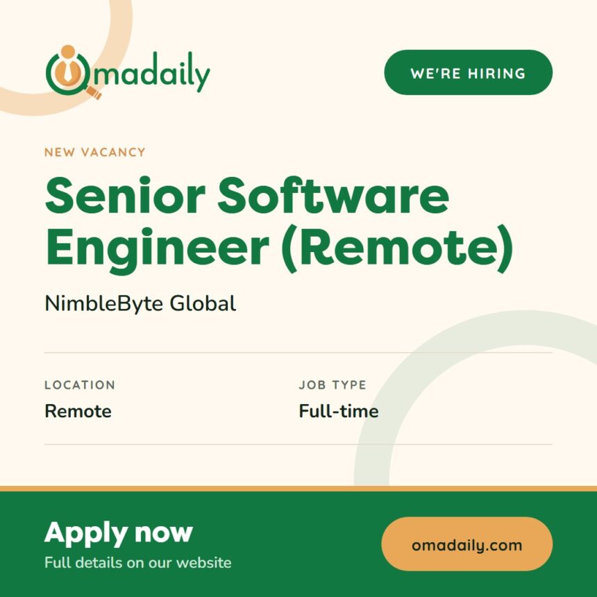 Senior Software Engineer (Remote) at NimbleByte Global