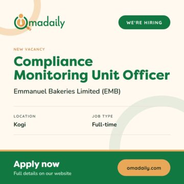 Compliance Monitoring Unit Officer at Emmanuel Bakeries Limited (EMB)