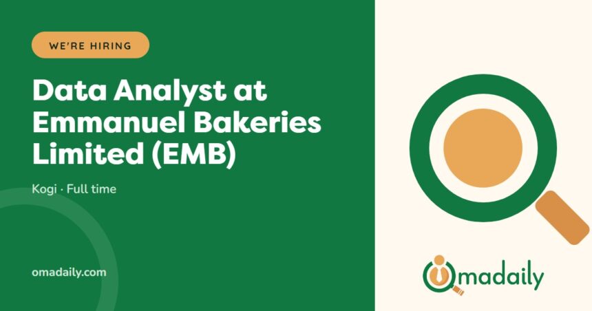 Data Analyst at Emmanuel Bakeries Limited (EMB)
