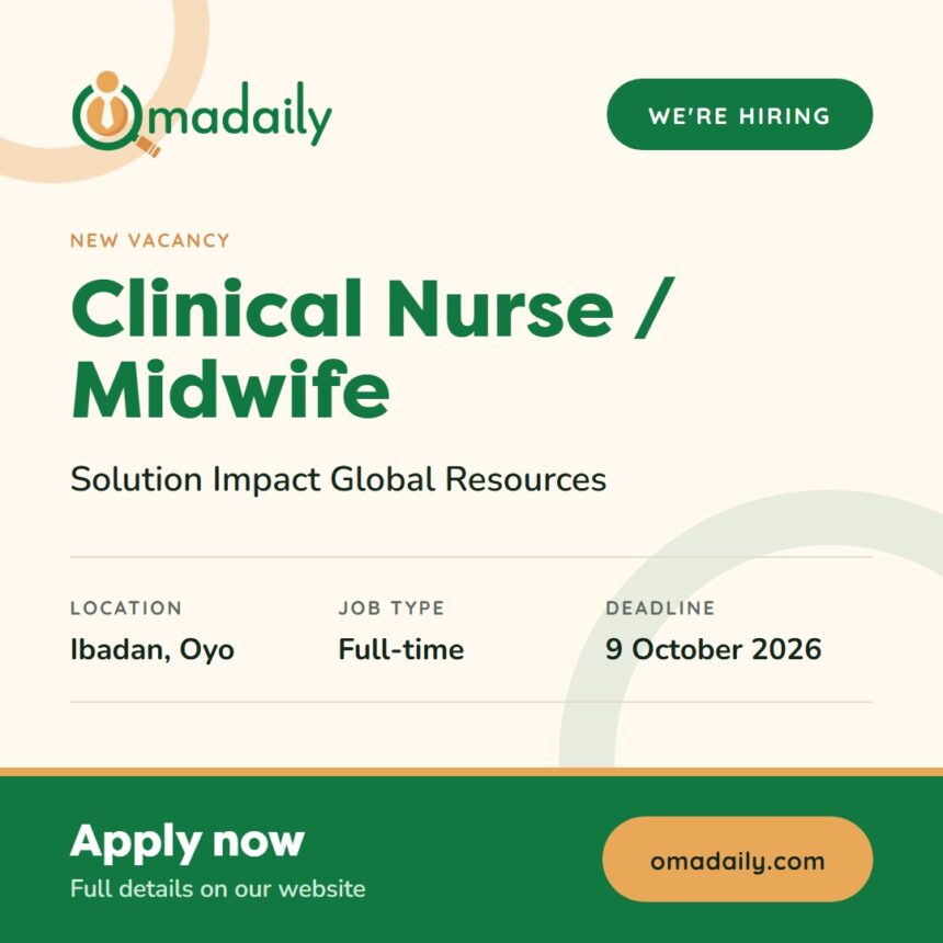 Clinical Nurse / Midwife at Solution Impact Global Resources
